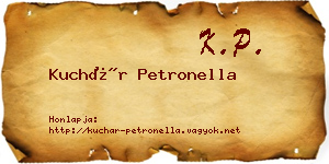 Kuchár Petronella névjegykártya